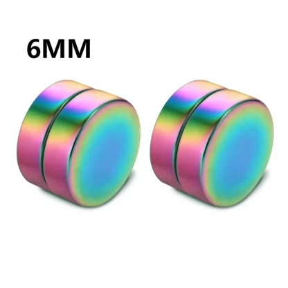 1Pair Fashion Magnetic Clip Ear Stud Non Piercing Earrings Fake Earrings Gift for Men Women Jewelry - Afbeelding 23