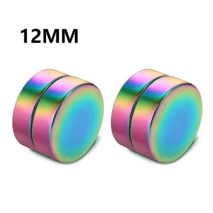 1Pair Fashion Magnetic Clip Ear Stud Non Piercing Earrings Fake Earrings Gift for Men Women Jewelry - Afbeelding 20