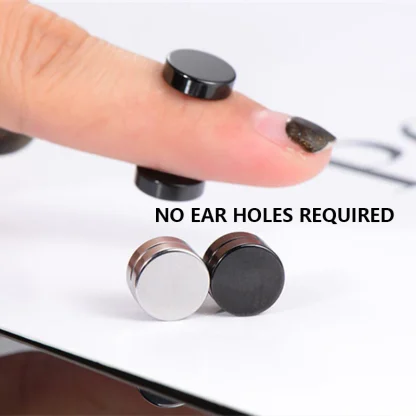 1Pair Fashion Magnetic Clip Ear Stud Non Piercing Earrings Fake Earrings Gift for Men Women Jewelry - Afbeelding 2