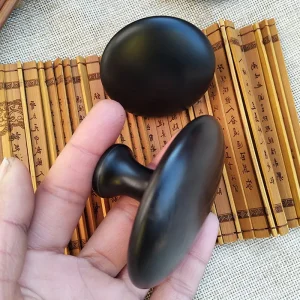 Gladde Paddenstoelvormige Gezichtsmassagesteen – Lava Basalt Hot Stone voor Spa Massage Therapie – Lichaams- en Gezichtsmassagesteen