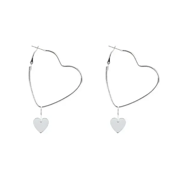 Gouden Oorbellen voor Vrouwen – Trendy Hanger met Hart, Simpel en Elegant - Image 6