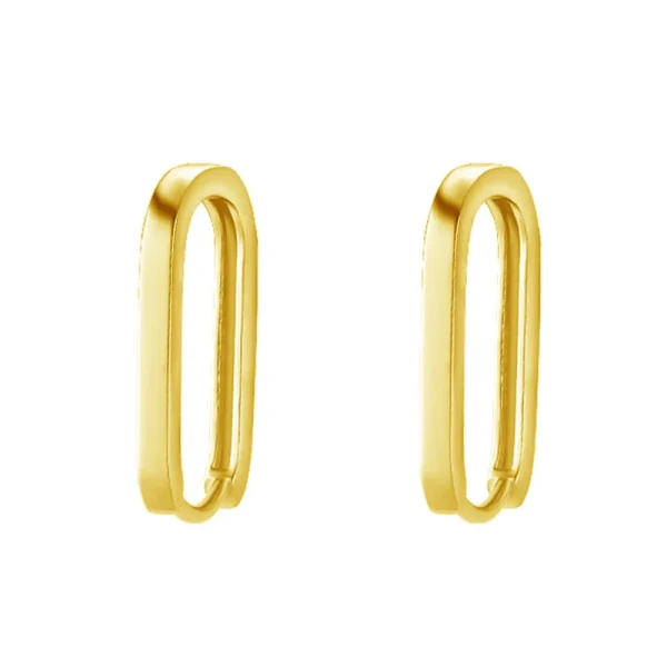 PONYKISS 925 Zilver Geometrische Vierkante 18K Goud Vergulde Grote Hoepeloorbel Sluiting HipHop Punk Chic Fijne Sieraden Accessoires - Image 6