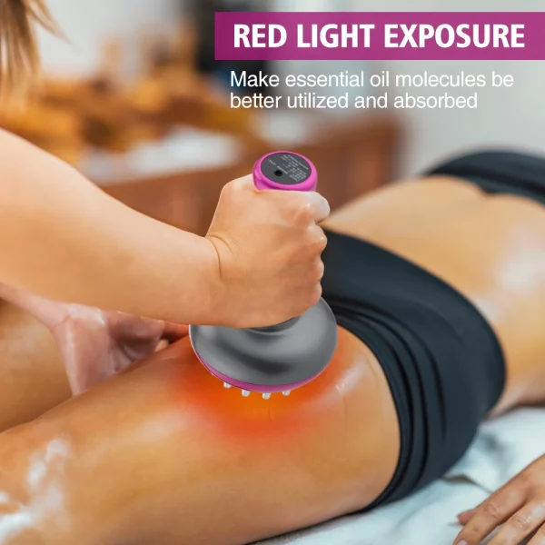 Elektrisch Lymfedrainageapparaat – Meridian Lichaamsmassageborstel met Microstroom – Anti-Cellulitis Guasha Fysiotherapieapparaat - Image 6