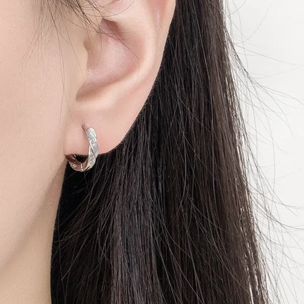 Sterling Zilveren Dames Oorbellen Set met Zirkoon – Uniek Design, Charmant - Image 3
