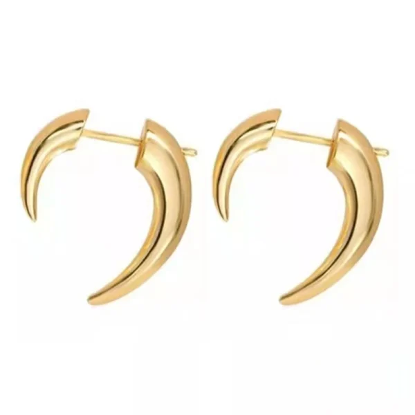 Wolf Fang Stud Oorbellen – Boho & Gothic Tribal Sieraad – Chic Claw/Horn Design – Spirale Steekoorbellen - Image 8