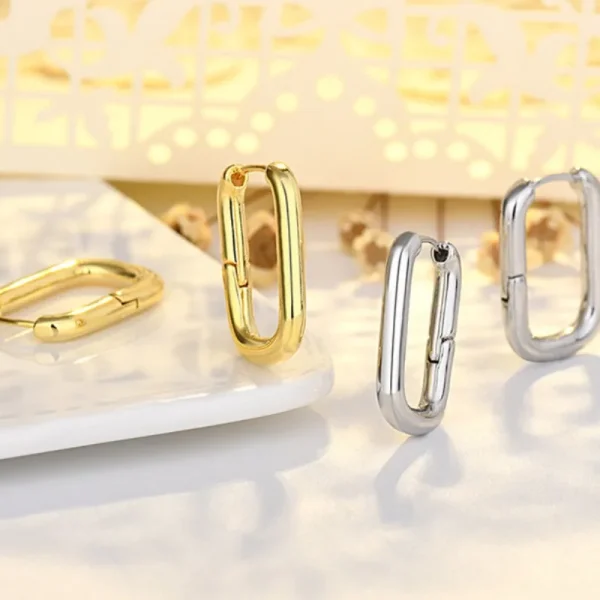 Eenvoudige, Modieuze en Populaire Oorbellen Geëlectroplateerd met Goud en Zilver, Het Beste Geschenk voor Familie en Vrienden - Image 3
