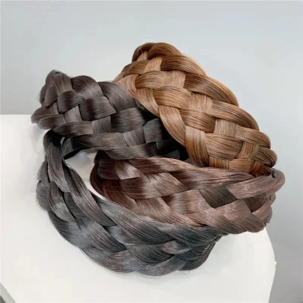 Gevlochten Hoofdbanden voor Dames – Visgraat Breed Gedraaid Haarbandje – Handgemaakt – Haaraccessoire / Haarstijl Hoepel – Cadeau Idee - Image 6