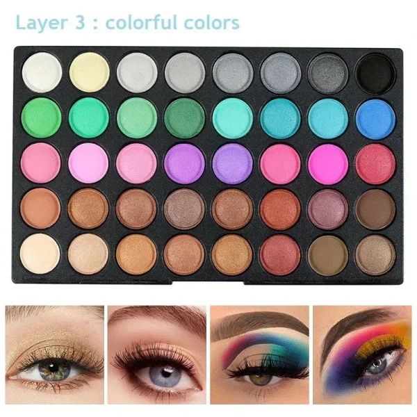 120 Kleuren Oogschaduwpalet – Waterproof & Hoog Gepigmenteerd | Nude, Glitter & Matte Afwerking - Image 5