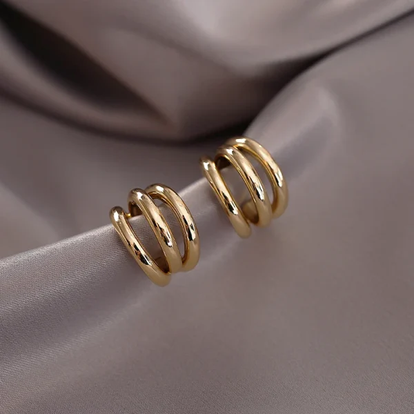 Europese & Amerikaanse Simpele Metalen Boogoorbellen – Kleine Modieuze Accessoires - Image 3