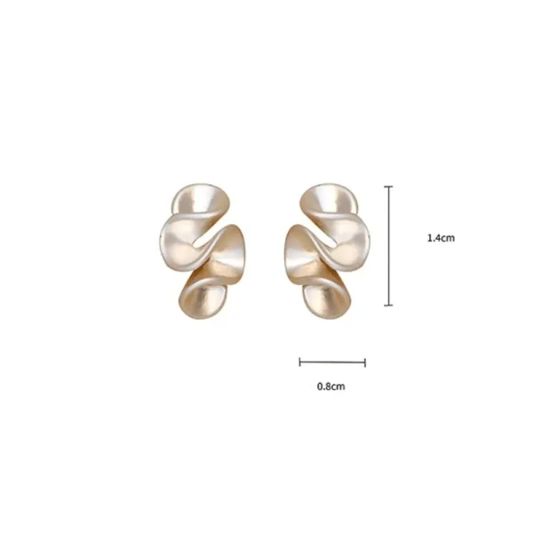 Zilver Dames Oorbellen – Bloemvormige, Eenvoudige Geplooide Studs – Fijne Geometrische Oorsieraden - Image 6
