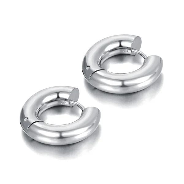 Lokaer 18K Vergulde Edelstalen Huggie Oorbellen – Modieuze Kleine Hoepeloorbellen 20mm – - Image 8
