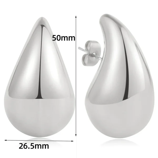 Oversized Chunky Gouden Hoepeloorbellen voor Vrouwen Meisjes – Extra Grote Druppelvormige Oorbellen Dupes - Image 12