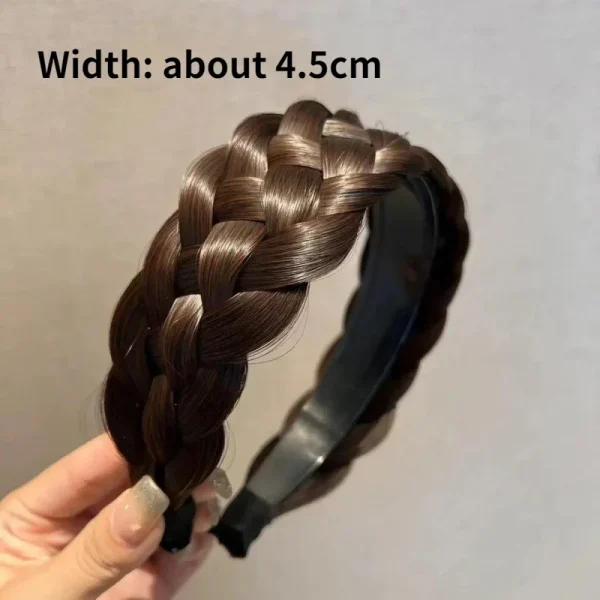 Gevlochten Hoofdbanden voor Dames – Visgraat Breed Gedraaid Haarbandje – Handgemaakt – Haaraccessoire / Haarstijl Hoepel – Cadeau Idee - Image 8