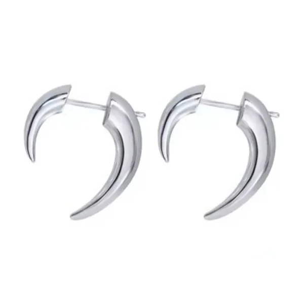 Wolf Fang Stud Oorbellen – Boho & Gothic Tribal Sieraad – Chic Claw/Horn Design – Spirale Steekoorbellen - Image 7