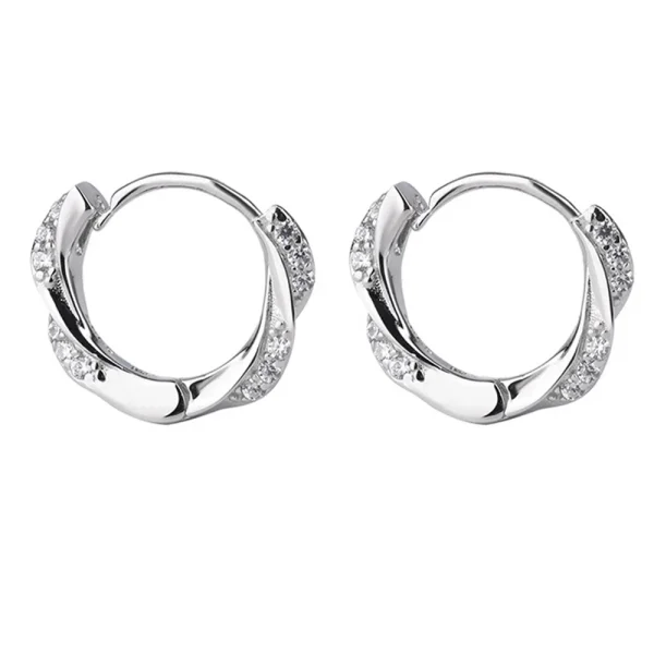 Sterling Zilveren Dames Oorbellen Set met Zirkoon – Uniek Design, Charmant - Image 6