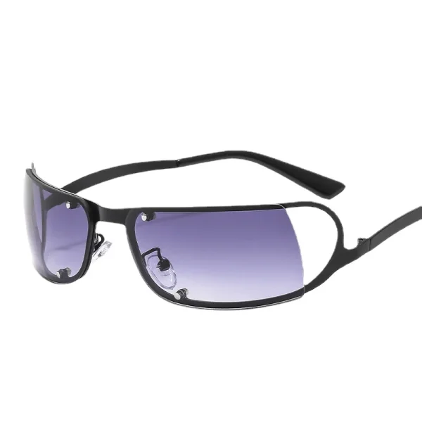 Y2K Sportieve Punk Zonnebril Dames 2023 – Luxe Merk Designer Vierkante Goggles Zonnebril - Image 6