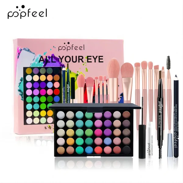 Make-upkit Alles-in-één, Multifunctionele Make-upset – Complete Make-up Starterkit voor Beginners of Professionals