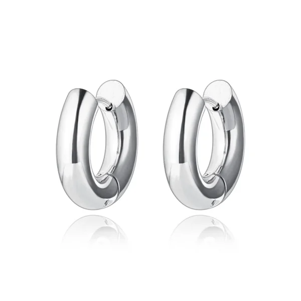 Lokaer 18K Vergulde Edelstalen Huggie Oorbellen – Modieuze Kleine Hoepeloorbellen 20mm – - Image 2