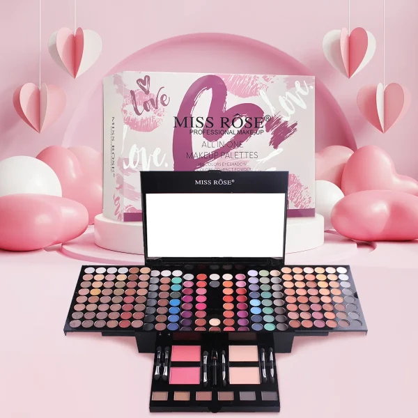 Make-upset met 142 Kleuren Oogschaduw, 3 Kleuren Blush, 3 Kleuren Wenkbrauwpoeder – Professionele Make-up voor Visagisten - Image 8