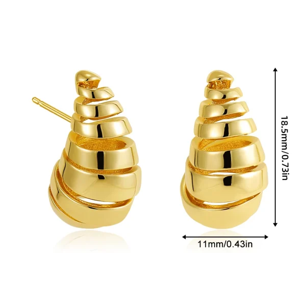 Oversized Chunky Gouden Hoepeloorbellen voor Vrouwen Meisjes – Extra Grote Druppelvormige Oorbellen Dupes - Image 10