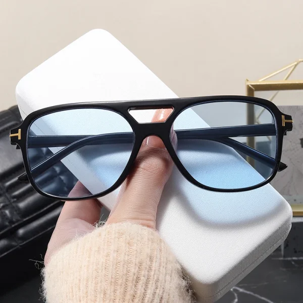 9 stuks / 4 stuks Dubbele Brug Zonnebril – Oversized Goggles in Snoepkleuren voor Dames – Klassieke Mode Ovale Pilotenstijl Zonnebril met UV400 Bescherming (Oculos De Sol) - Image 6