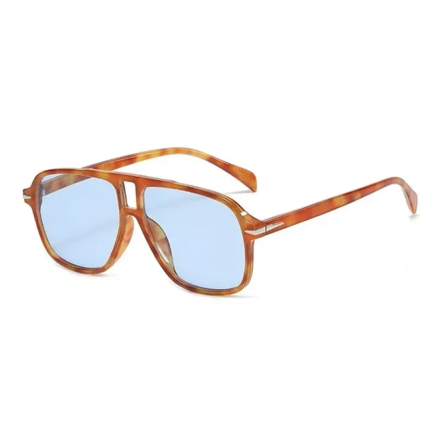 Luxe Vierkante Zonnebril voor Dames en Heren – Oversized Design – Originele Blauwe Modebril – - Image 9