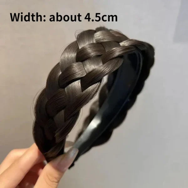 Gevlochten Hoofdbanden voor Dames – Visgraat Breed Gedraaid Haarbandje – Handgemaakt – Haaraccessoire / Haarstijl Hoepel – Cadeau Idee - Image 10
