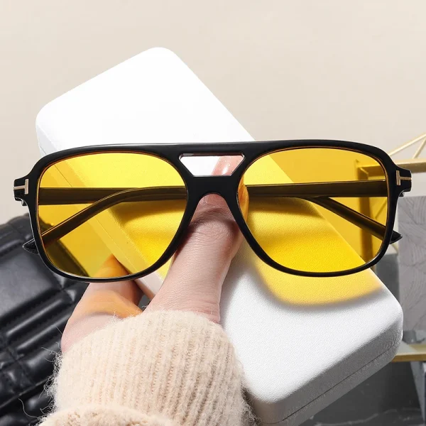 9 stuks / 4 stuks Dubbele Brug Zonnebril – Oversized Goggles in Snoepkleuren voor Dames – Klassieke Mode Ovale Pilotenstijl Zonnebril met UV400 Bescherming (Oculos De Sol) - Image 5