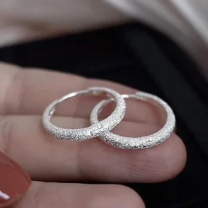 925 Sterling Zilveren Vintage Glanzende Oorbellen voor Dames – Modieuze Sieraden, Allergievriendelijk –
