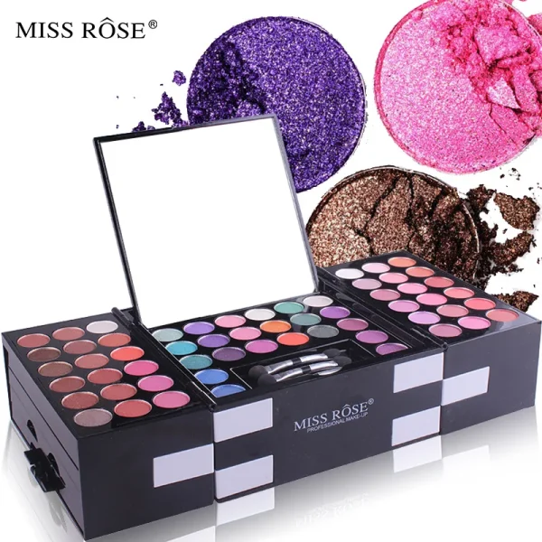 Make-upset met 142 Kleuren Oogschaduw, 3 Kleuren Blush, 3 Kleuren Wenkbrauwpoeder – Professionele Make-up voor Visagisten - Image 3