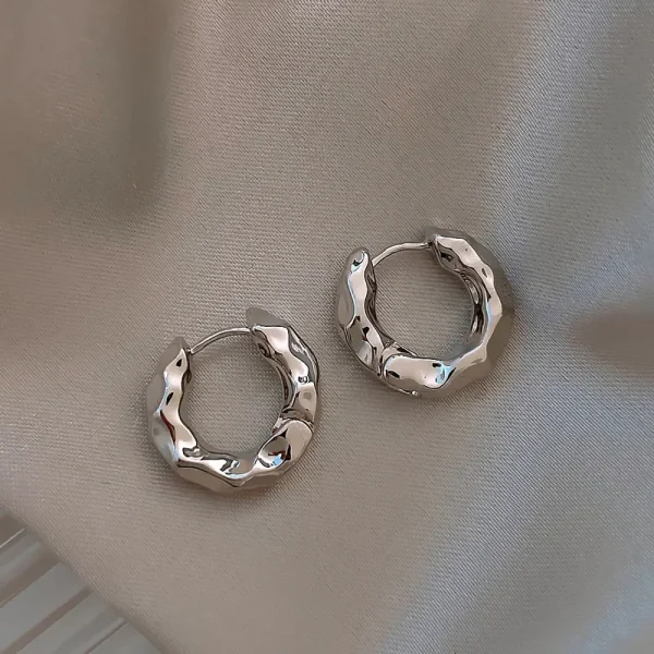 Nieuw en Populair – Trendy 925 Sterling Zilveren Ronde Oorbellen – Echte Zilveren Hoepeloorbellen - Image 3