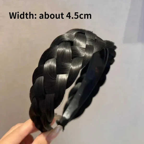 Gevlochten Hoofdbanden voor Dames – Visgraat Breed Gedraaid Haarbandje – Handgemaakt – Haaraccessoire / Haarstijl Hoepel – Cadeau Idee - Image 7