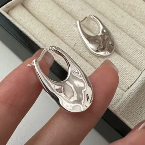 925 Sterling Zilveren Oorbellen voor Dames – Trendy, Simpel en Glanzend – Allergievriendelijk –