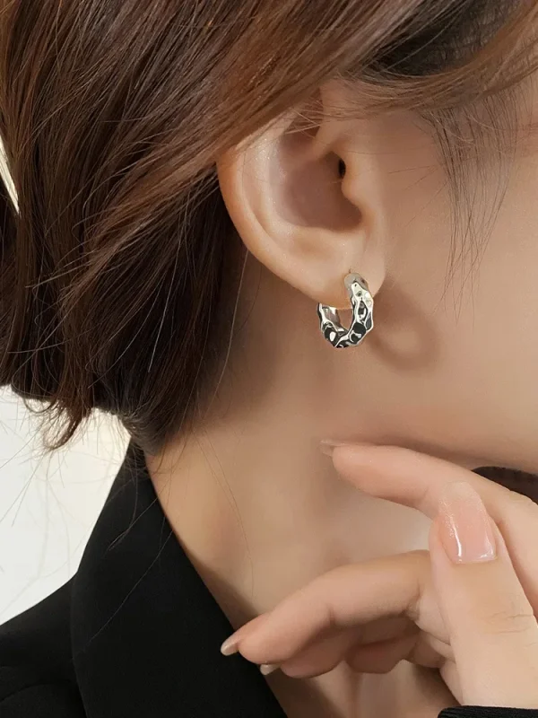 Nieuw en Populair – Trendy 925 Sterling Zilveren Ronde Oorbellen – Echte Zilveren Hoepeloorbellen - Image 4