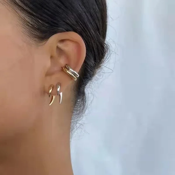 Wolfstanden Tribal Stud Oorbellen – Boho Gothic Sieraden – Chic Hoornklauw Stud Oorbel – Spiraal Piercing Oorbellen